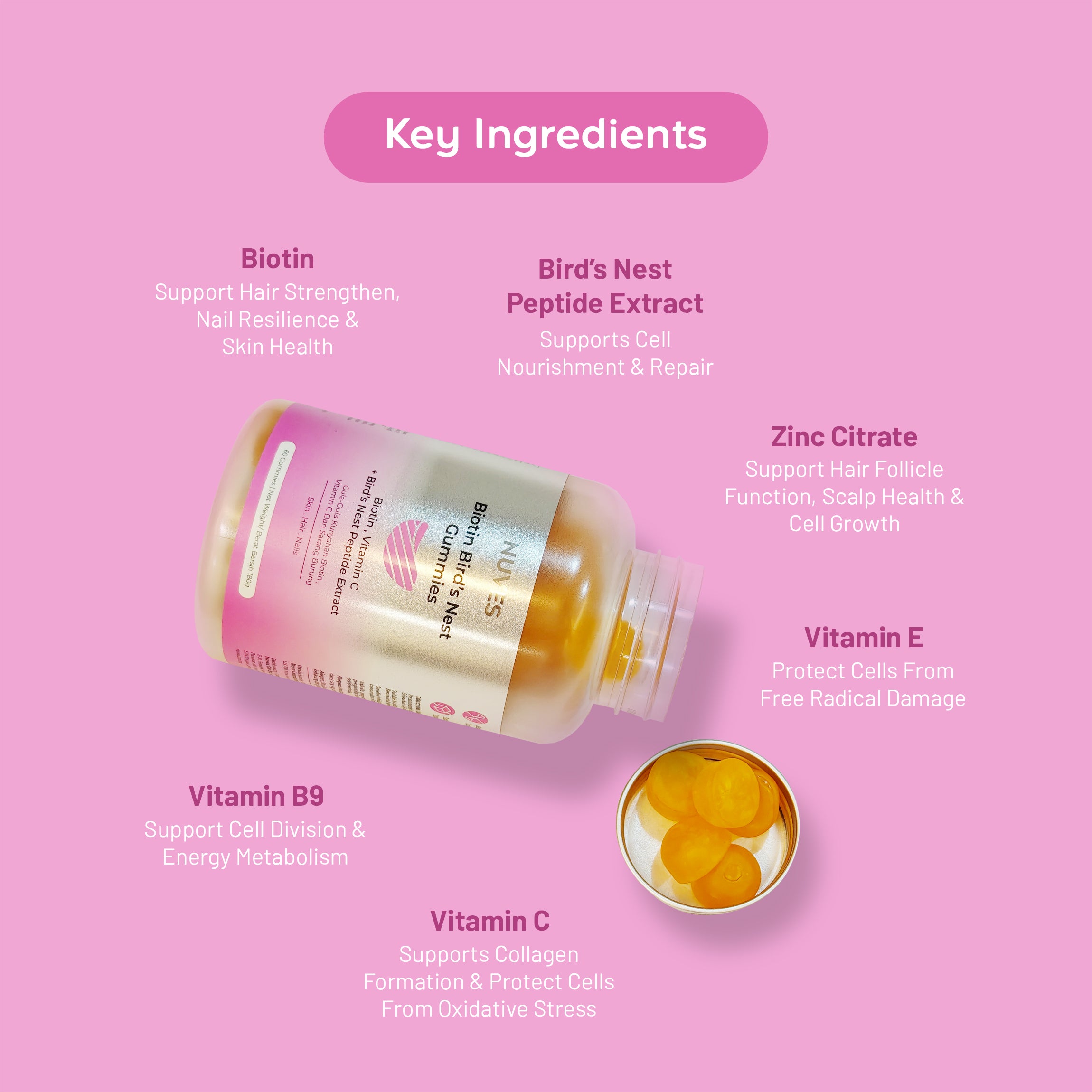 Biotin Bird's Nest Gummies